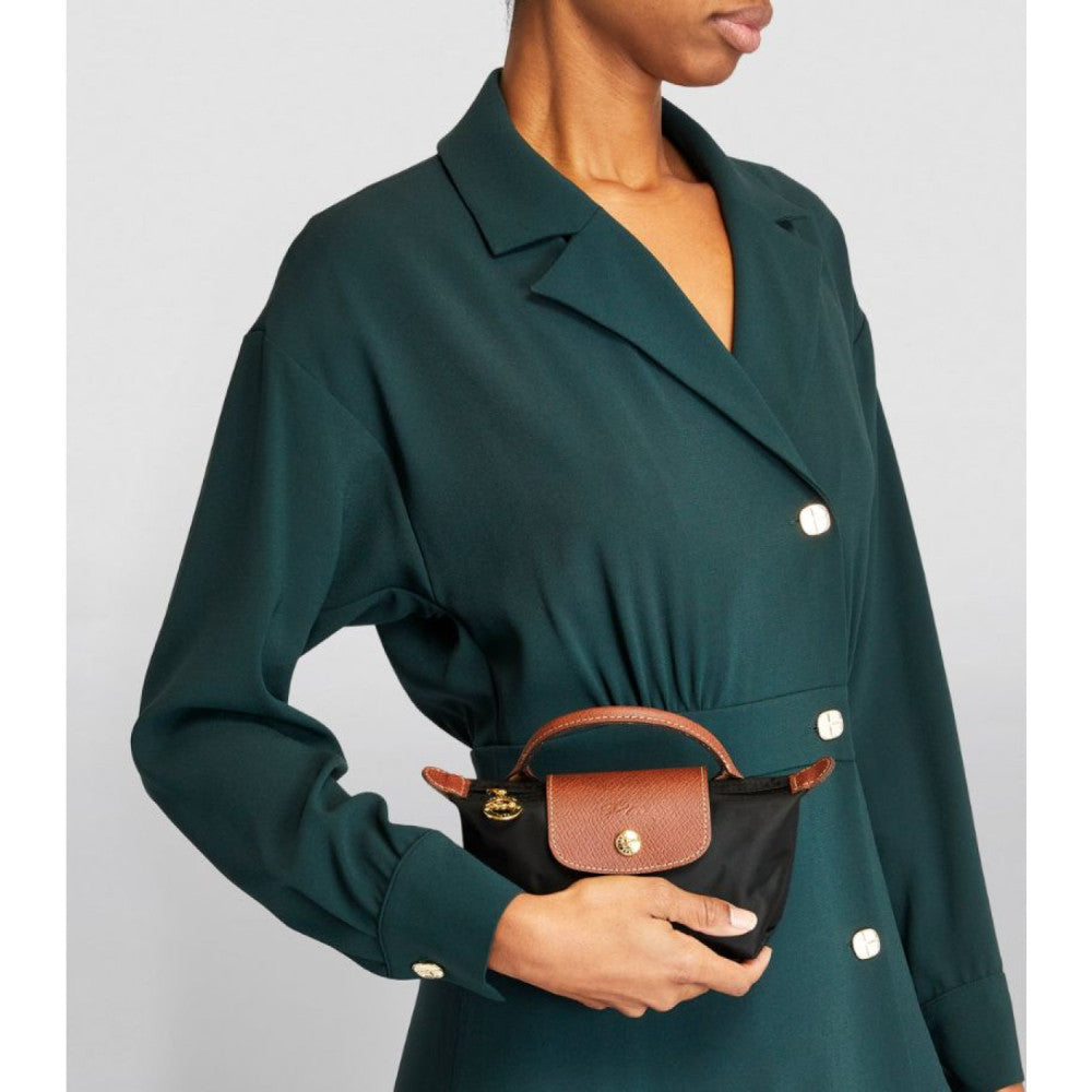 Longchamp Le Pliage Original Pouch With Handle - Black