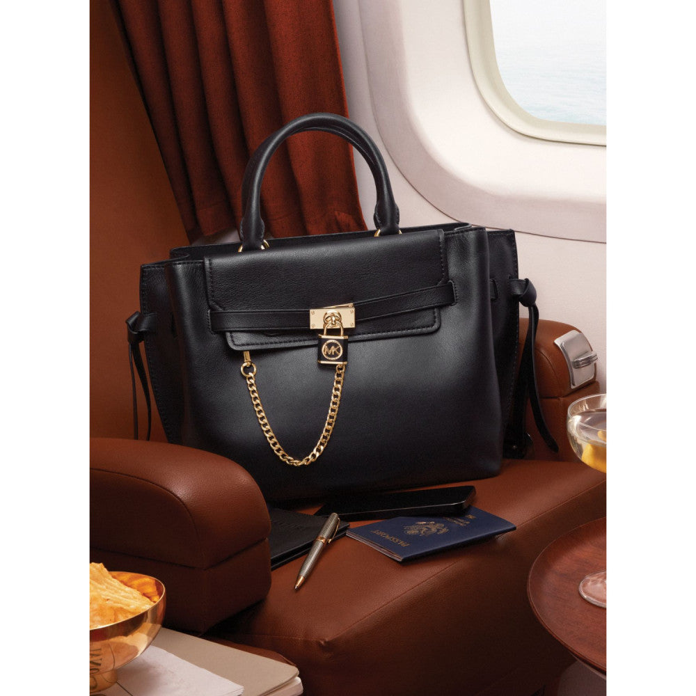 Michael Kors Hamilton Legacy Large Leather Belted Satchel Kadın Çanta- SEZON