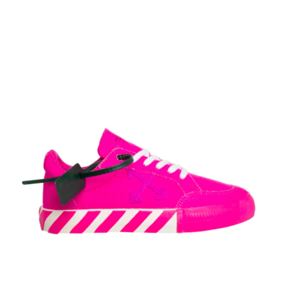 Off White Low Top Pink Canvas Sneaker