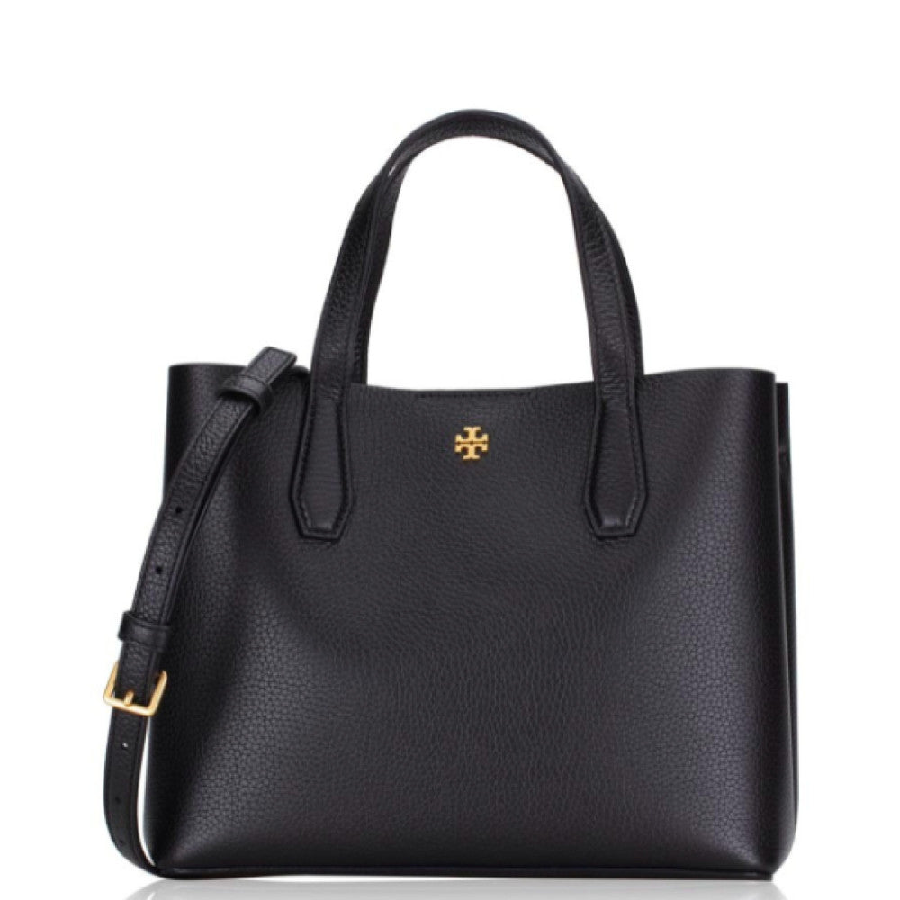 Tory Burch Small Blake Deri Çanta - Black / Devon Sand - Hemen Teslimde