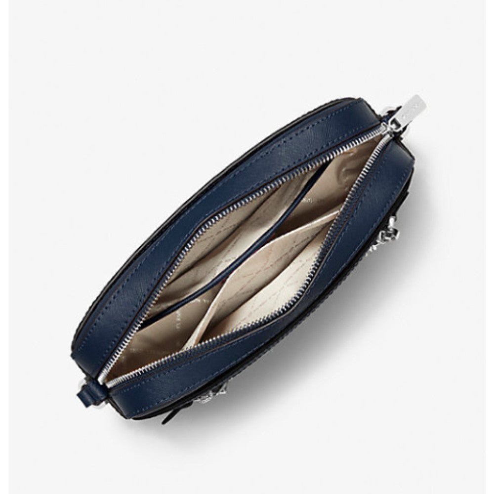 Michael Kors Jet Set Large Saffiano Leather Crossbody Bag-NAVY