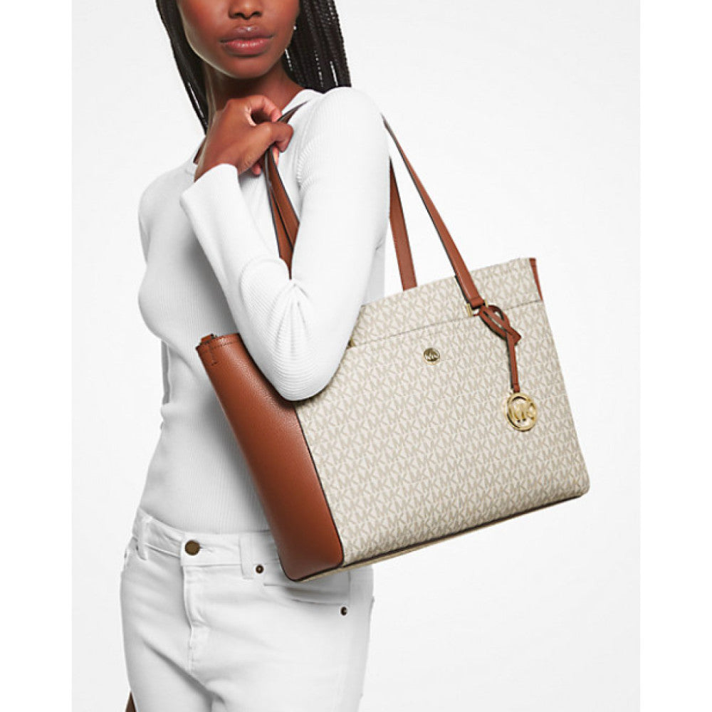 Michael Kors Maisie Large Logo 3-in-1 Tote Bag-VANILLA